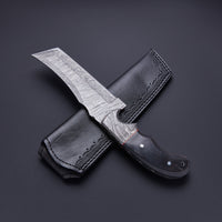 |NB KNIVES| CUSTOM HANDMADE DAMASCUS TANTO BLADE KNIFE  Handle Material  Micarta With Damascus Steel Bolster