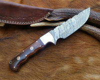 10" Fixed Blades Custom Hand Forged Damascus Steel Blade Hunting Knife - NB CUTLERY LTD