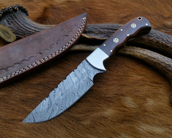 10" Fixed Blades Custom Hand Forged Damascus Steel Blade Hunting Knife - NB CUTLERY LTD