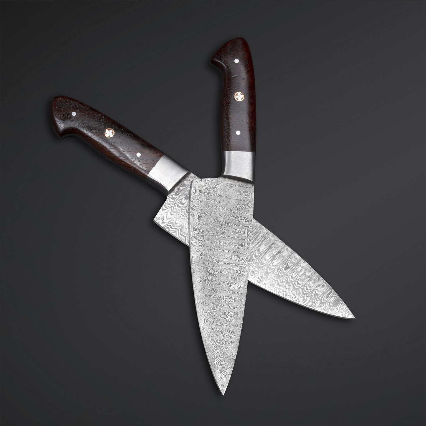 CUSTOM HANDMADE DAMASCUS 2 PCS CHEF SET