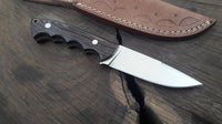CUSTOM HANDMADE D2 STEEL HUNTING KNIFE Handle made of Wood