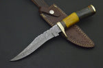 CUSTOM HANDMADE DAMASCUS STEEL BOWIE KNIFE UNIQUE STYLE