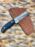 Custom Handmade Damascus Steel Bull Cutter Knife