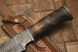 Beautiful Custom Handmade Damascus Steel Hunting knife" Rose Wood Handle - NB CUTLERY LTD