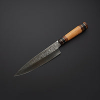 Hand Made Damascus Steel Chef Knife With Olive Wood Handle