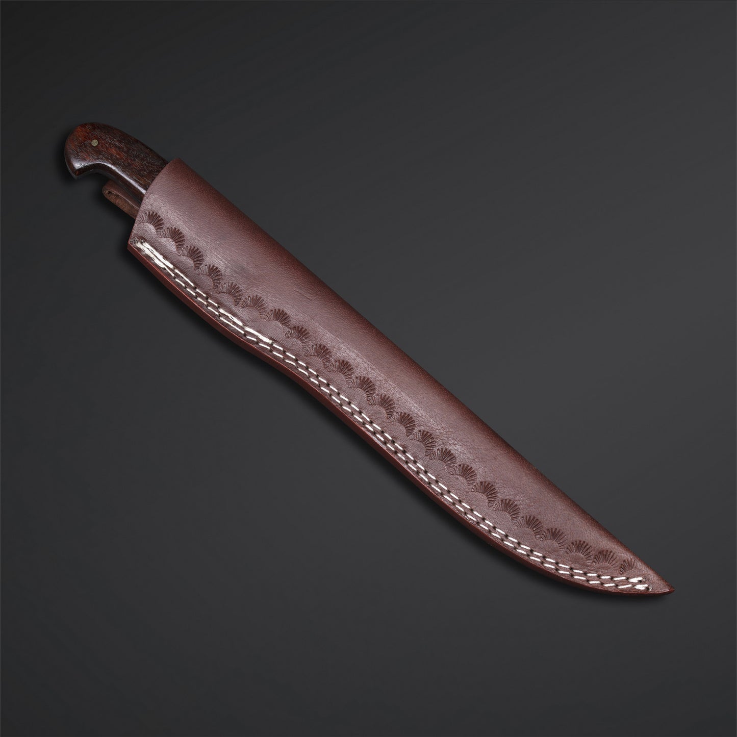 Custom Handmade Damascus Steel Fillet Knife | Rosewood & Brass Bolster Handle