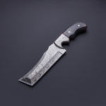 |NB KNIVES| CUSTOM HANDMADE DAMASCUS TANTO BLADE KNIFE  Handle Material  Micarta With Damascus Steel Bolster