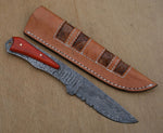 Damascus Fixed Blade Knife Handle Material  Cocobolo Wood - NB CUTLERY LTD