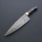 Handmade Damascus Steel kitchen chef Micarta Handle