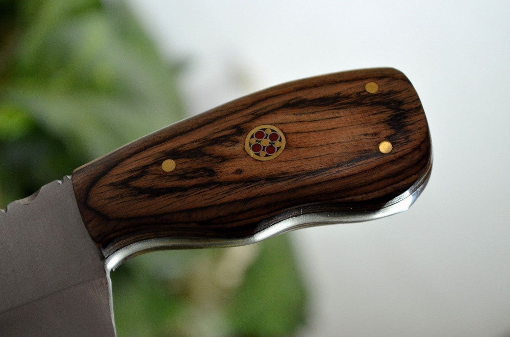Custom Handmade D2 Steel Skinner Hunting Knife – Micarta Handle with Leather Sheath