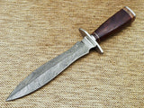 BEAUTIFUL CUSTOM HANDMADE DAMASCUS STEEL KNIFE "NATURAL WOOD"