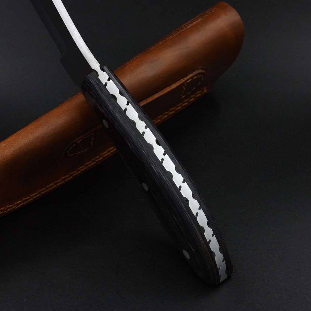 Custom Handmade D2 Steel Knife Handle: Laminated Wood - NB CUTLERY LTD