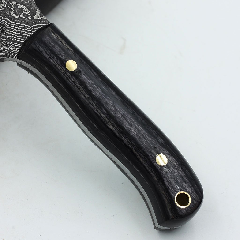 Damascus hunting knife Handle: Pakka Wood - NB CUTLERY LTD