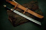 Awesome Handmade 30.0 inches Damascus Steel Hunting Machete/Sword