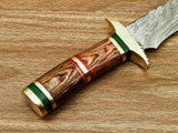 BEAUTIFUL CUSTOM HAND FORGED DAMASCUS STEEL HUNTING KNIFE "HARD WOOD - NB CUTLERY LTD