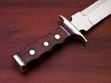BEAUTIFUL CUSTOM HAND MADE D2 STEEL HUNTING KNIFE- NATURAL WOOD