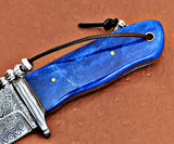 Custom Handmade Damascus Steel Hunting Knife Gut Hook - NB CUTLERY LTD