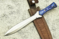 HAND MADE D2 TOOL STEEL BLADE FULL TANG KNIFE | HARD WOOD - NB CUTLERY LTD