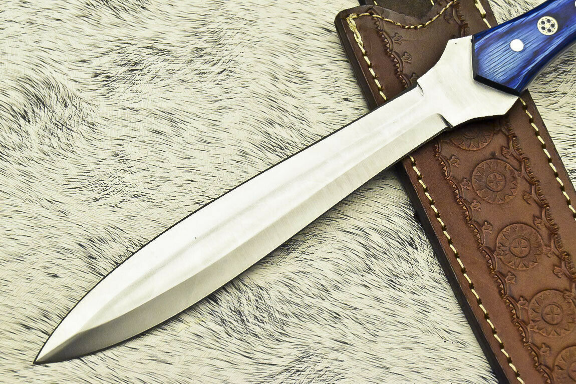 HAND MADE D2 TOOL STEEL BLADE FULL TANG KNIFE | HARD WOOD - NB CUTLERY LTD
