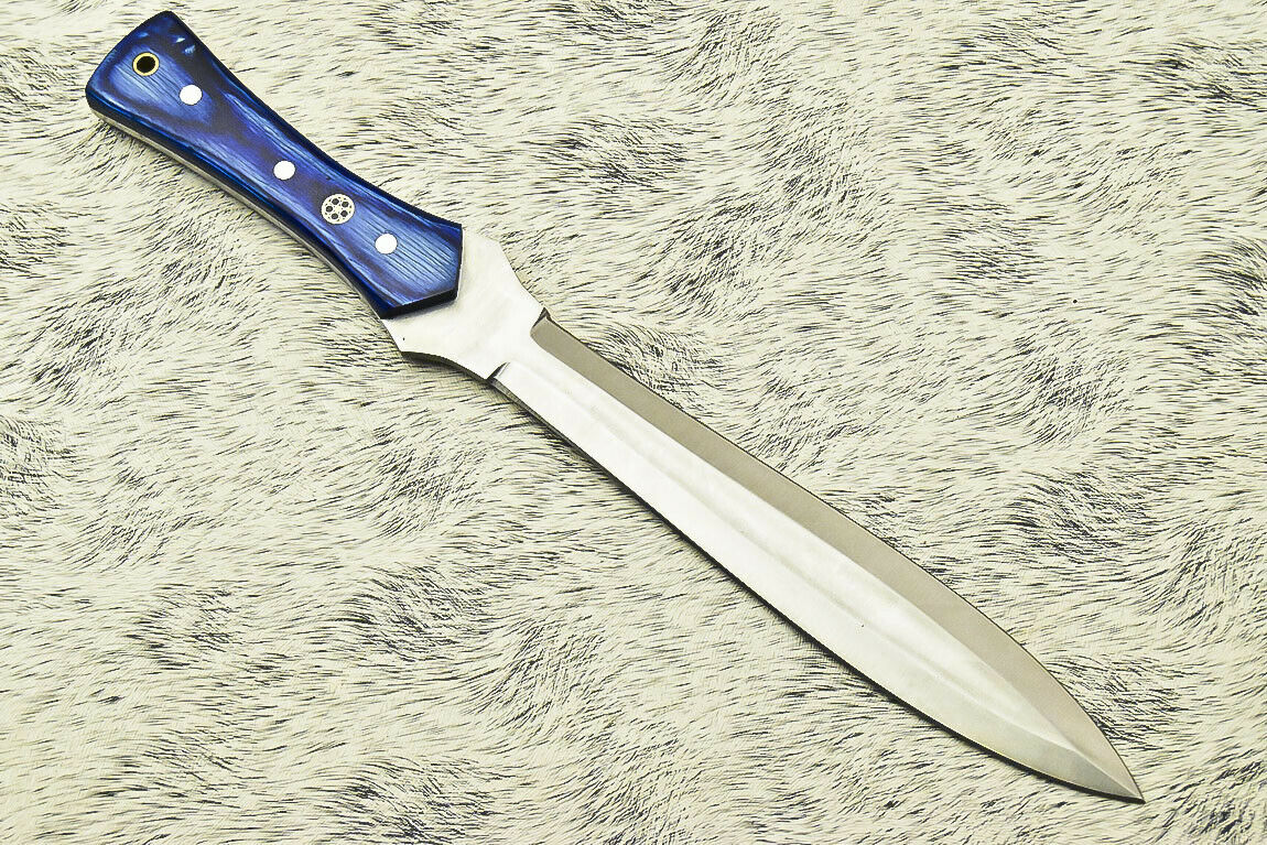 HAND MADE D2 TOOL STEEL BLADE FULL TANG KNIFE | HARD WOOD - NB CUTLERY LTD