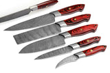 DAMASCUS CHEF/KITCHEN KNIFE CUSTOM MADE BLADE 5 Pcs. Set - NB CUTLERY LTD