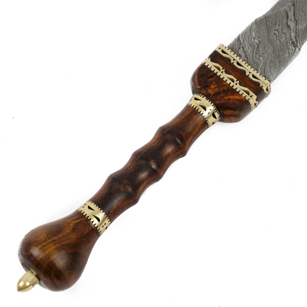 Gladius Sword- High Carbon Damascus Steel Sword- 28"- Gladiator/ Roman Sword - NB CUTLERY LTD