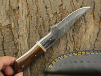 Damascus Knife- Custom Handmade Fixed Blade Hunting Knife