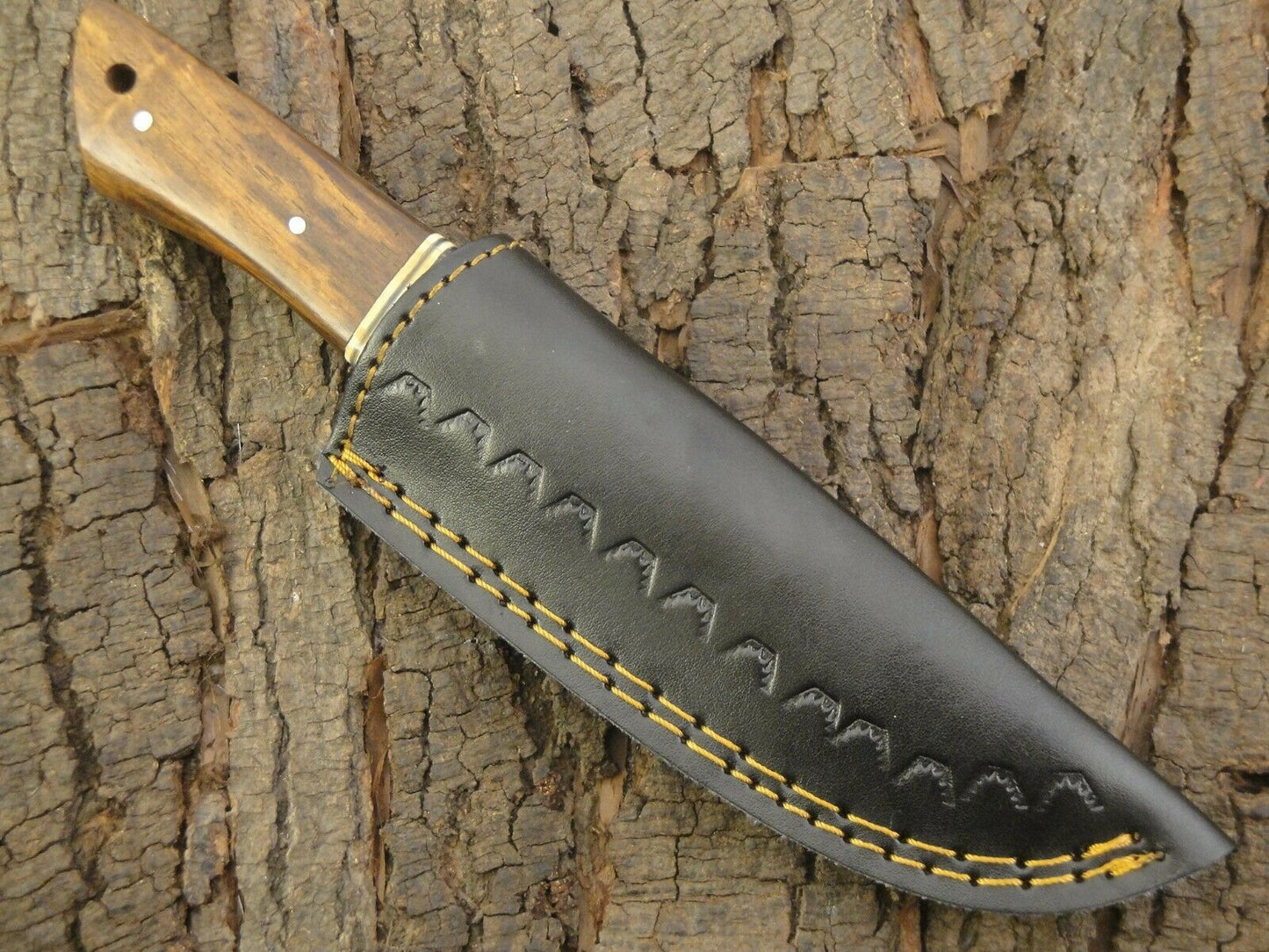Damascus Knife- Custom Handmade Fixed Blade Hunting Knife