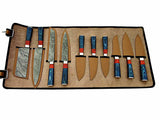 Damascus Steel Handmade Custom Chef Kitchen Knives Professional Set of 10 Knives - NB CUTLERY LTD