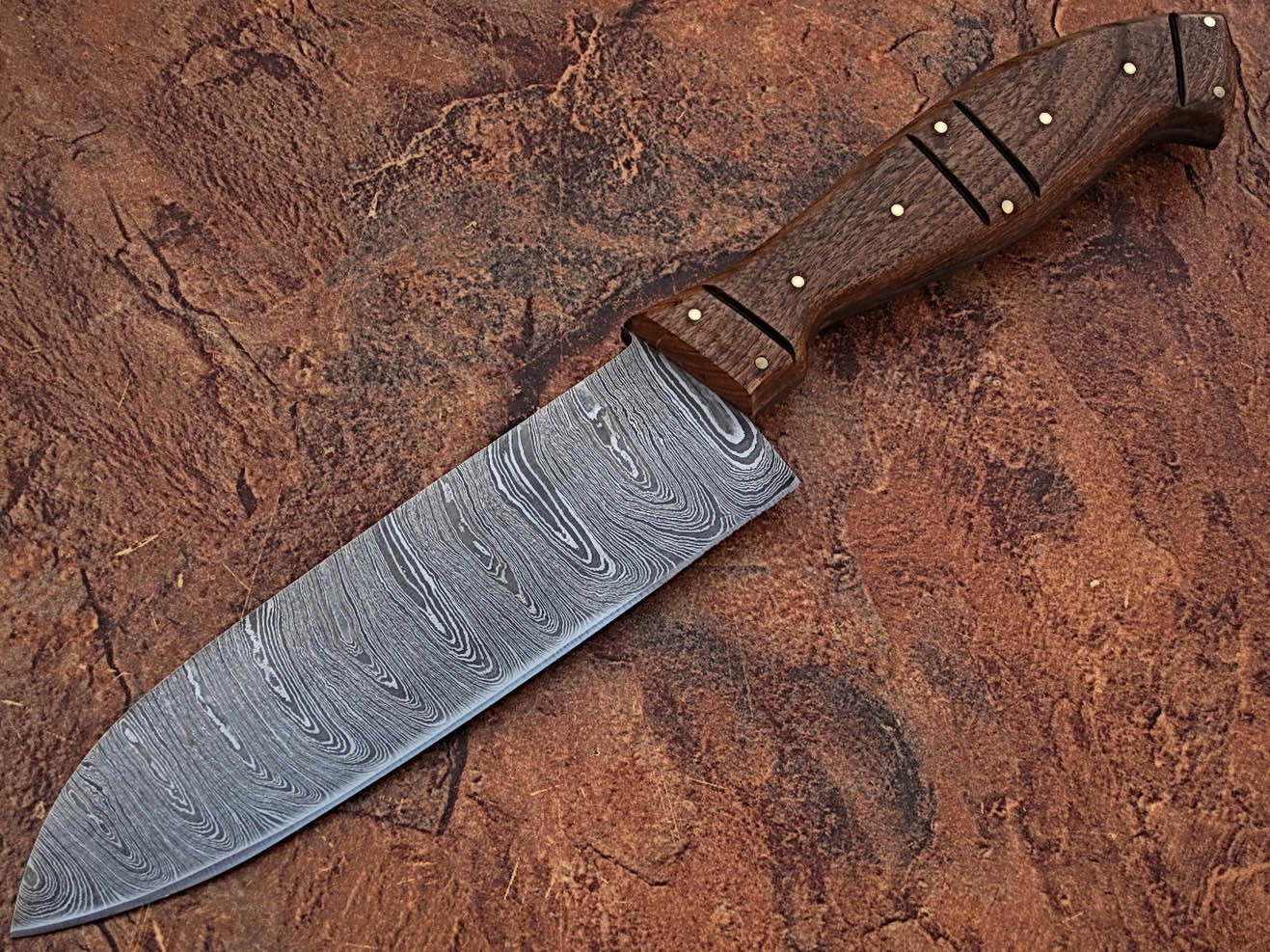 7 Pc's High Quality Hand forged Damascus Steel Kitchen Knives sets - NB CUTLERY LTD
