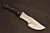 CUSTOM HANDMADE D2 STEEL TRACKER KNIFE WITH LEATHER SHEATH 