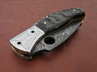 Damascus Handmade Folding Knife - NB CUTLERY LTD