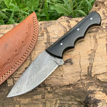 CUSTOM HANDMADE DAMASCUS HUNTING KNIFE HANDLE MICARTA