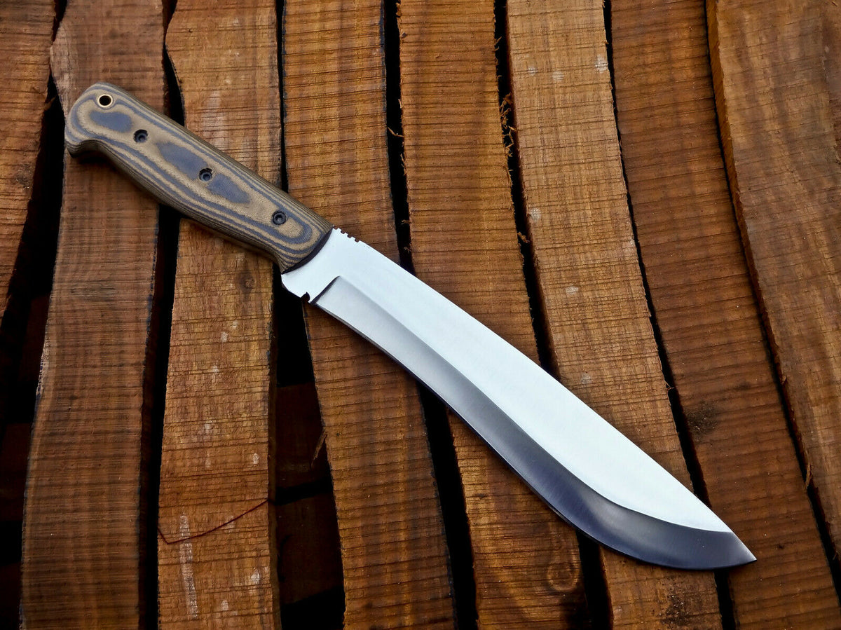 Handcrafted D2 Steel Hunting Knife with Leather Sheath