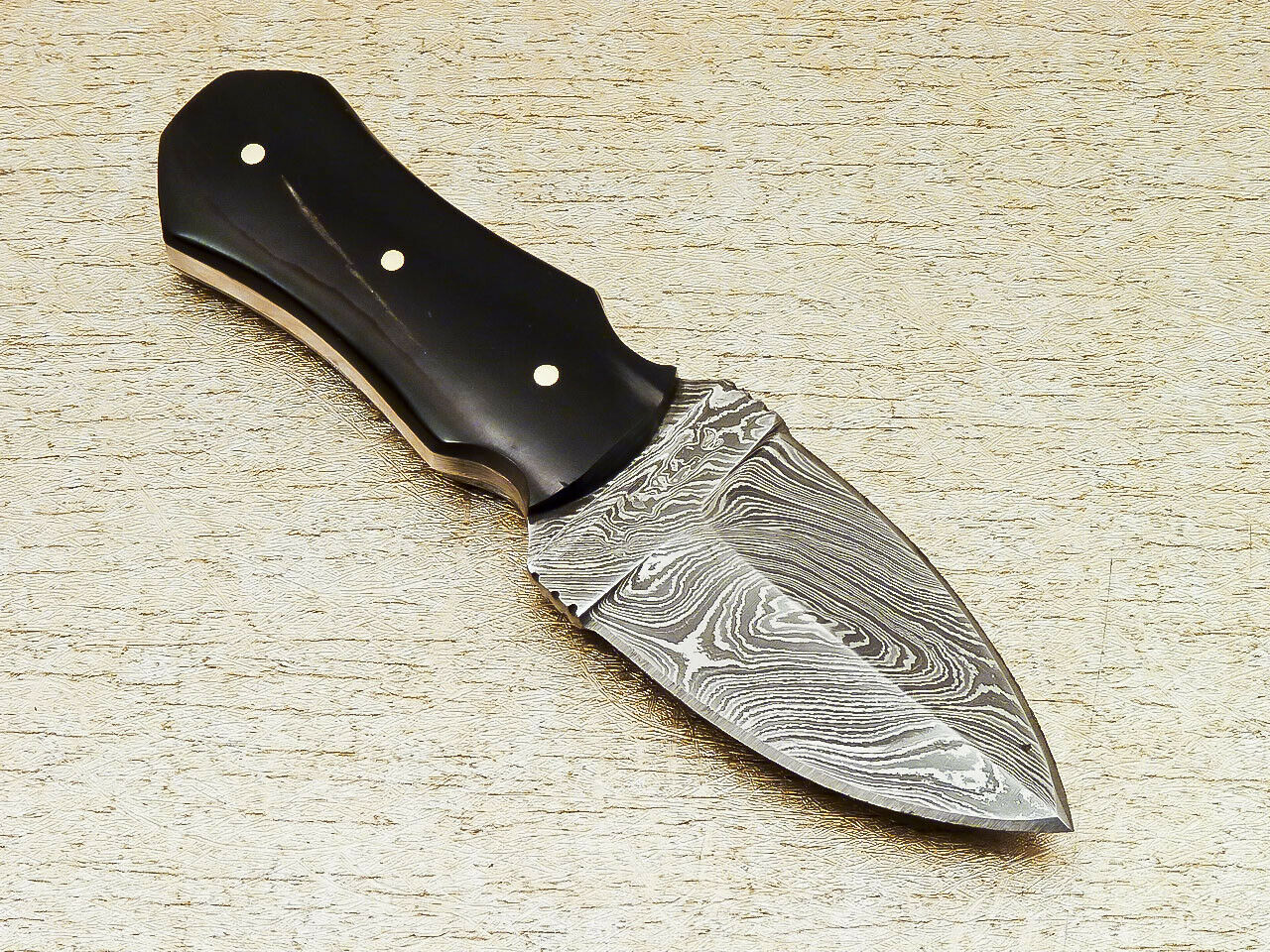 Handmade Damascus Camping HUNTING Knife EDC HANDLE MICARTA