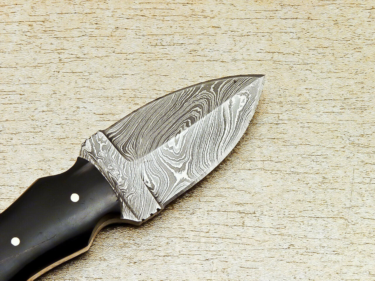 Handmade Damascus Camping HUNTING Knife EDC HANDLE MICARTA
