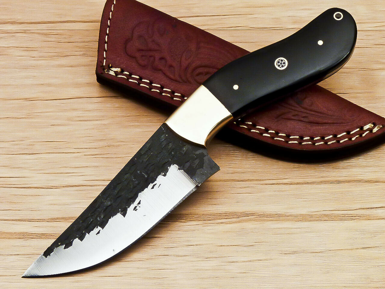 Handmade Knife - High Carbon Steel Blade & Ox Horn Handle - NB CUTLERY LTD