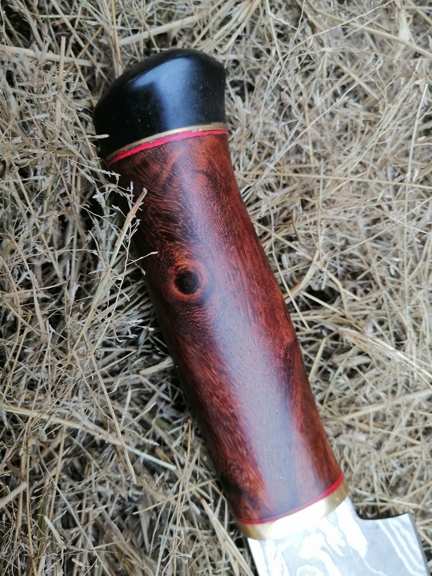 CUSTOM HANDMADE DAMASCUS CHEF KNIFE WITH LEATHER SHEATH