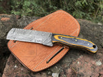 Custom Handmade Damascus Bull Knife