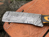 Custom Handmade Damascus Bull Knife