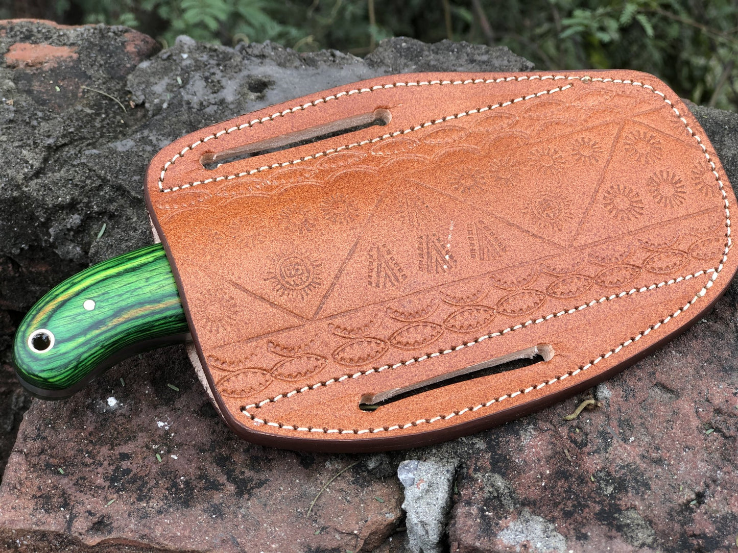 Custom Handmade Damascus Steel Bull Cutter knife