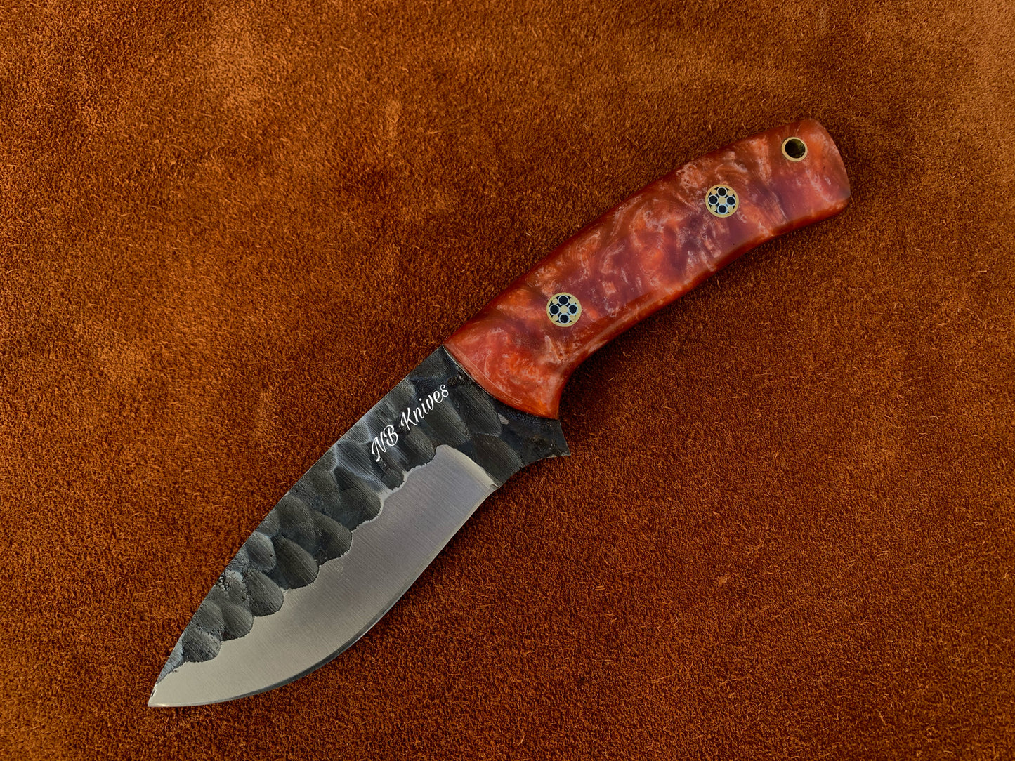 |NB KNIVES| CUSTOM HANDMADE HIGH CORBAN STEEL SKINNER KNIFE HANDLE REZON
