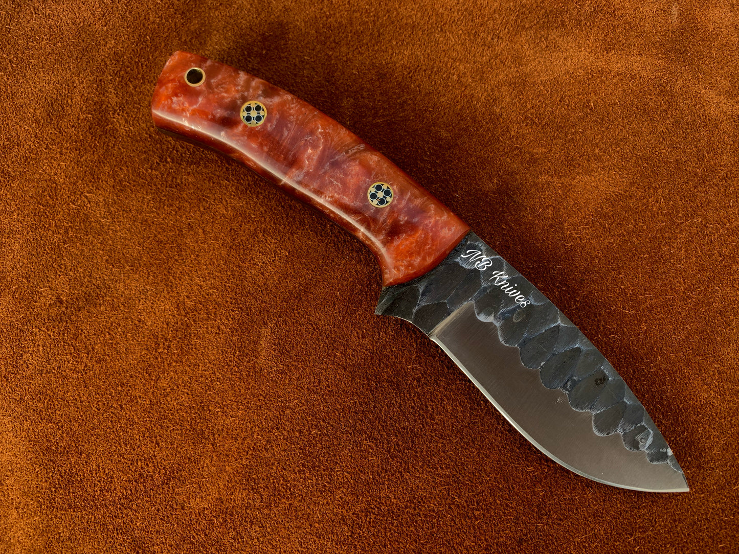 |NB KNIVES| CUSTOM HANDMADE HIGH CORBAN STEEL SKINNER KNIFE HANDLE REZON
