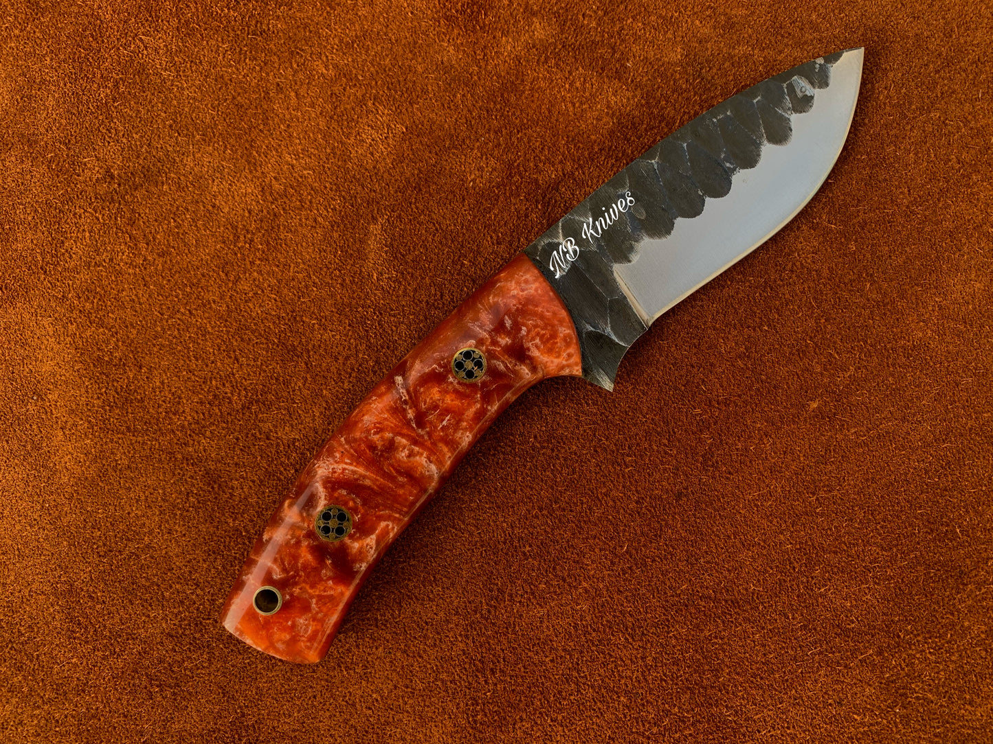 |NB KNIVES| CUSTOM HANDMADE HIGH CORBAN STEEL SKINNER KNIFE HANDLE REZON