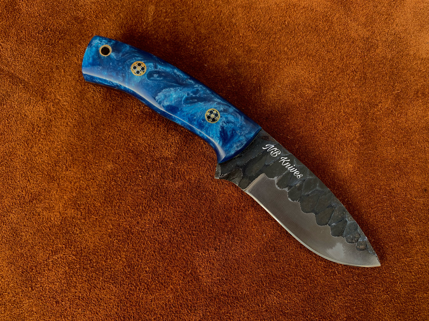 |NB KNIVES| CUSTOM HANDMADE HIGH CORBAN STEEL SKINNER KNIFE HANDLE REZON