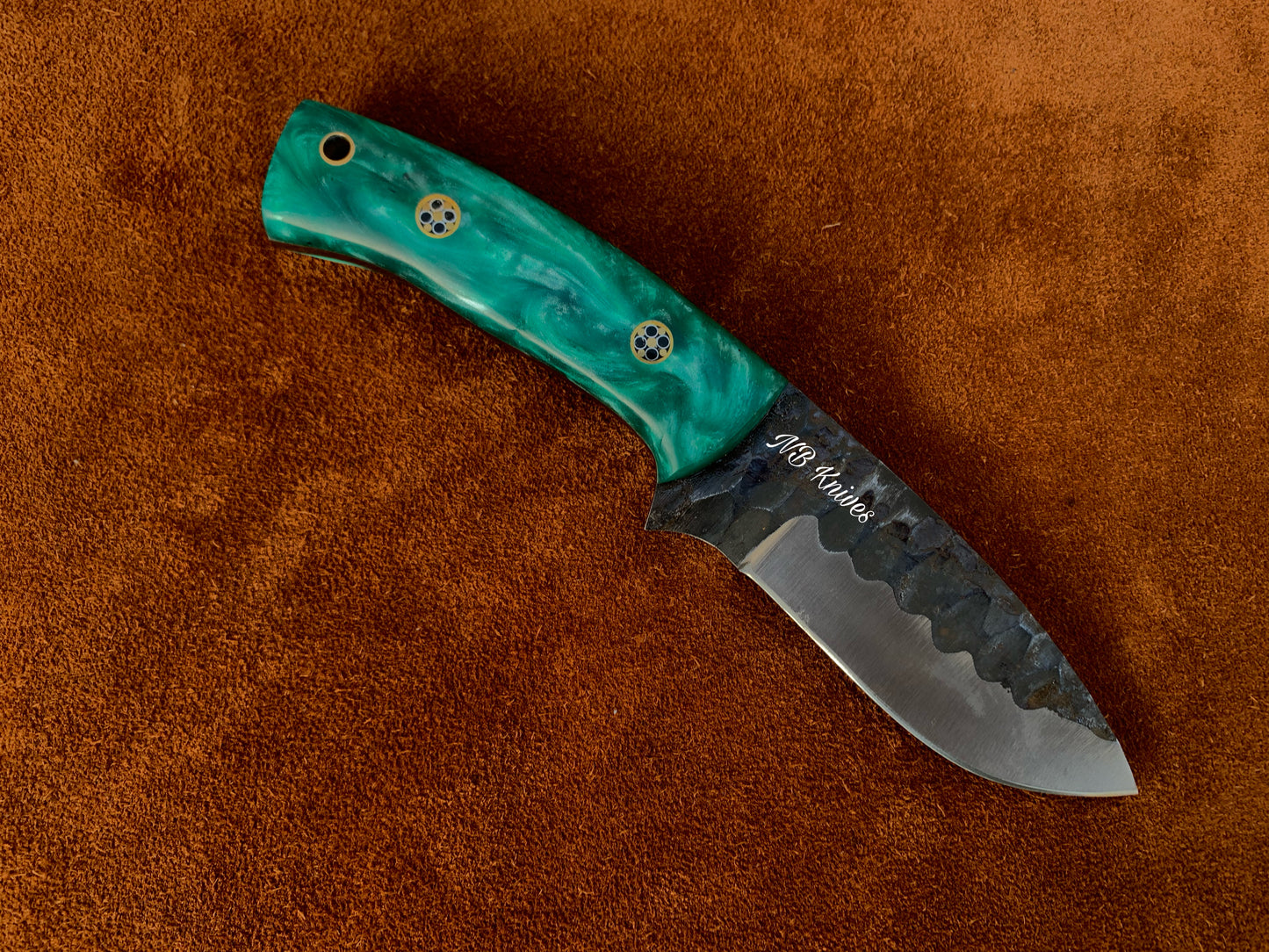 |NB KNIVES| CUSTOM HANDMADE HIGH CORBAN STEEL SKINNER KNIFE HANDLE REZON