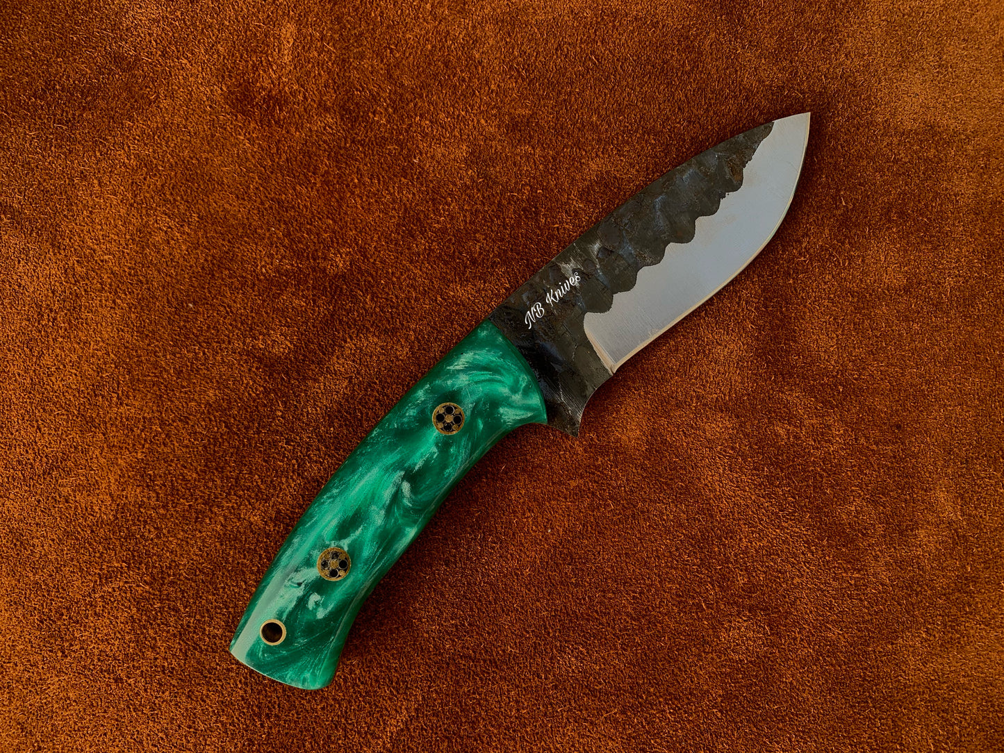 |NB KNIVES| CUSTOM HANDMADE HIGH CORBAN STEEL SKINNER KNIFE HANDLE REZON