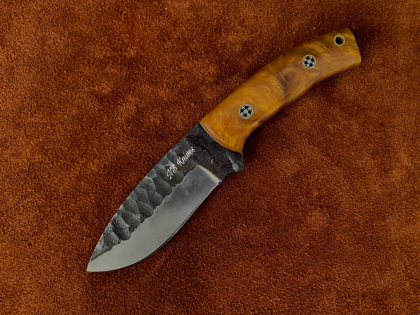 |NB KNIVES| CUSTOM HANDMADE HIGH CORBAN STEEL SKINNER KNIFE HANDLE REZON