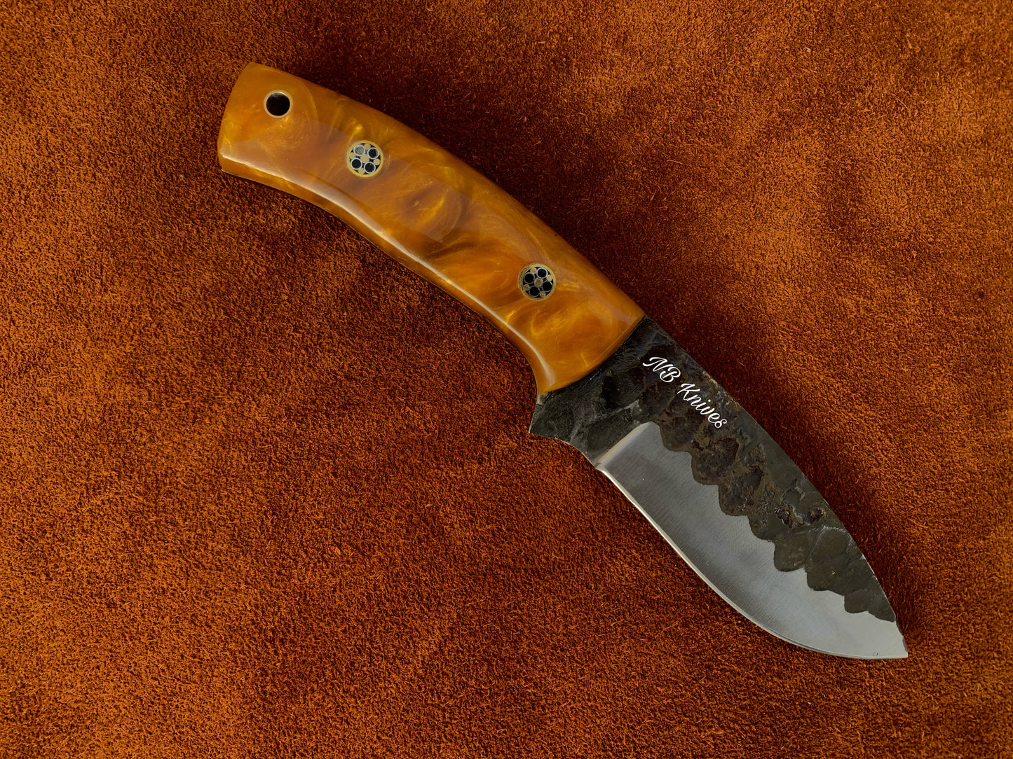 |NB KNIVES| CUSTOM HANDMADE HIGH CORBAN STEEL SKINNER KNIFE HANDLE REZON