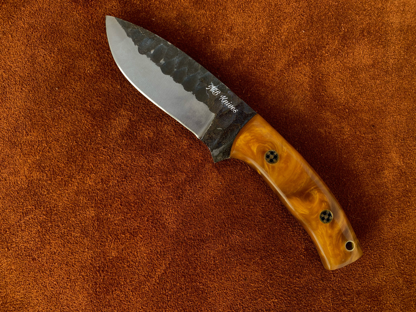 |NB KNIVES| CUSTOM HANDMADE HIGH CORBAN STEEL SKINNER KNIFE HANDLE REZON